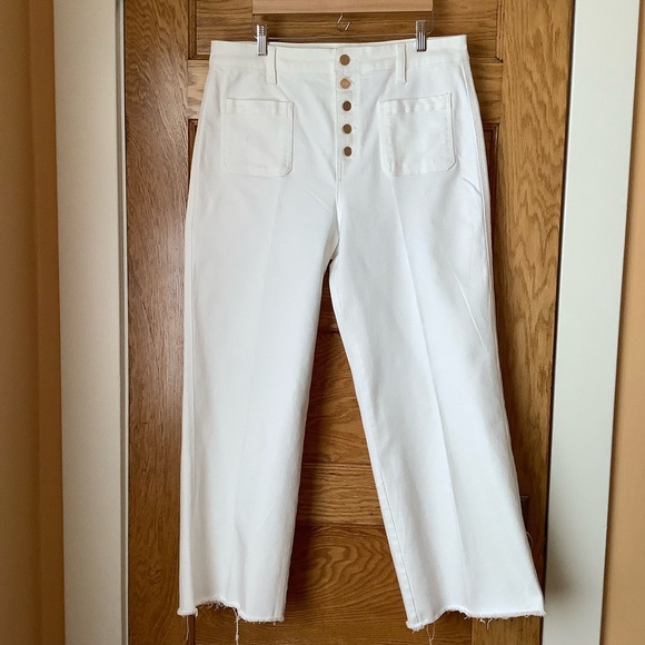 LIVERPOOL Stride High Rise Wide Leg Bone White Size 12 - Picture 2 of 16
